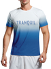 Männer T-Shirts Jewel Neck Printed Kurzarm Casual T Shirt