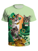 Männer T-Shirts Jewel Neck Printed Kurzarm T-Shirt