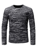 Männer zerrissenes T-Shirt Schwarzes Baumwolle Langarm Casual T-Shirt