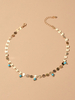 Münzhalsketten Goldperlen-Charm-Halskette