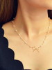 Mode Halskette Für Frauen Charming Chic Imitation Perle Bogen Frauen Schmuck