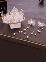 Mode Hochzeit Schmuck Set Blume Schöne Metall Tiara Ohrringe Sets