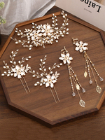 Mode Hochzeitsschmuck Set Schöne Imitation Perle Ohrclip Metall Hochzeitsschmuck