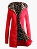 Mode lange Ärmel Tier Print Baumwolle Fasern Frau Leopard Hoodie