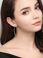 Mode Ohrring für Damen und Party im schicken & modischen Style Piercing Ohrringe in quadratischer Form Metall für Damen