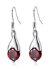 Mode Ohrring Cubic Zirkonia Ohrring in Rot für Party im eleganten & luxuriösen Stil Piercing Ohrringe Kupfer und Damen