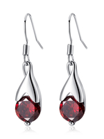Mode Ohrring Cubic Zirkonia Ohrring in Rot für Party im eleganten & luxuriösen Stil Piercing Ohrringe Kupfer und Damen