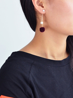 Mode Ohrring Kunstperle Ohrhänger mit Perlen für Party im schicken & modischen Style Piercing Ohrringe in runder Form Metall für Damen
