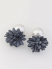 Mode Ohrring Kunstperle Ohrstecker für Abend im schicken & modischen Style Piercing Ohrringe Blumen Metall und Damen