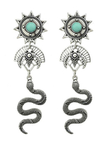 Mode Ohrring Ohrhänger mit geprägten Mustern für Abend im schicken & modischen Style Piercing Ohrringe mit Tier-Formen Design Metall für Damen