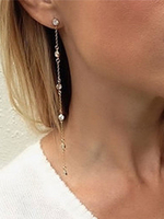Mode Ohrring Ohrhänger mit Kunstdiamanten für Party im schicken & modischen Style Piercing Ohrringe Metall und Damen