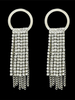 Mode Ohrring Ohrhänger mit Kunstdiamanten in Silbern für Party im schicken & modischen Style Piercing Ohrringe Metall und Damen