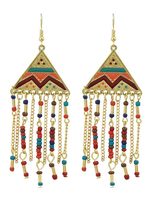 Mode Ohrring Ohrhänger mit Perlen-Applikation für Kreuzfahrt im Boho-Style Piercing Ohrringe Metall und Damen