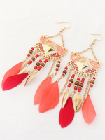 Mode Ohrring Ohrring mit Fransen für Urlaub im Boho-Style Piercing Ohrringe Metall und Damen