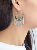 Mode Ohrring Ohrring mit geprägten Mustern für Kreuzfahrt im altmodischen Stil Piercing Ohrringe Metall und Damen