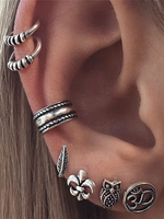 Mode Ohrring Ohrring mit geprägten Mustern in Silbern für Kreuzfahrt im schicken & modischen Style Piercing Ohrringe Metall und Damen