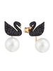 Mode Ohrring Ohrring mit Perlen in Schwarz für Party im eleganten Stil Piercing Ohrringe mit Tier-Formen Design Metall für Damen