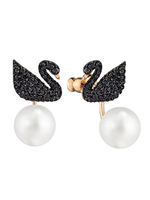 Mode Ohrring Ohrring mit Perlen in Schwarz für Party im eleganten Stil Piercing Ohrringe mit Tier-Formen Design Metall für Damen