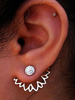 Mode Ohrring Strass Ohrring für Abend im schicken & modischen Style Piercing Ohrringe Blumen Metall und Damen