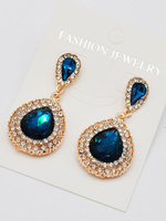 Mode Ohrring Strass Ohrring für Party im eleganten & luxuriösen Stil Piercing Ohrringe Drops Design Metall und Damen