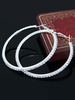 Mode Ohrring Strass Ohrring in Silbern für Party im schicken & modischen Style Piercing Ohrringe in runder Form Metall für Damen