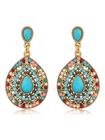 Mode Ohrring Strass Ohrring mit Kunstdiamanten für Kreuzfahrt im Boho-Style Piercing Ohrringe Drops Design Metall und Damen
