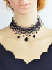 Modische Halskette Kunstseide in Schwarz im schicken & modischen Style Choker für Damen