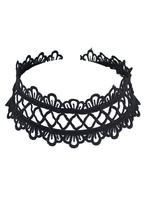 Modische Halskette Polyester Cutouts in Schwarz
