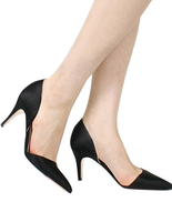 Modische Spitze Pumps aus Seide und Satin mit Stilettos