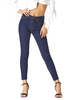 Mom Jeans Damen Jeanshose Dunkelblaue Baumwolle Hochhose Taille Hose