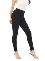 Mom Jeans Frauen Black Jeans Cowboy Polyester Raised Waist Tapered Fit Hose Jeanshose