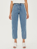 Mom Jeans Frauen Cool Blue Jeans Cowboy Wide Denim Casual Pants