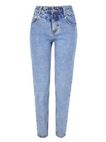 Mom Jeans Frauen Jeans Sky Blue Tapered Casual Denim Fit Skinny Cowboyhose