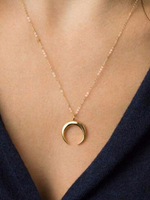 Mond Anhänger Halskette Crescent Gold Kette Halskette