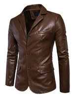 Motorradjacke aus PU mit Umlegekragen