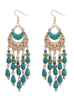 Multicolor Ohrringe Fringe Boho Metall Ohrringe für Frauen