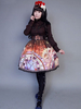 Multicolor Print Jahrgang synthetische Lolita Rock für Frauen