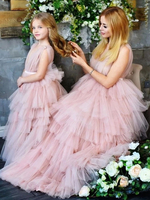 Mutterkleid Gestalteter Ausschnitt Ärmelloses Ballkleid Stufenkleid Bodenlang Hochzeitsgastkleider