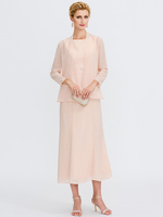 Mutterkleid Rundhalsausschnitt Ärmellos A-Linie Perlenbesetztes Kleid für Hochzeitsgäste