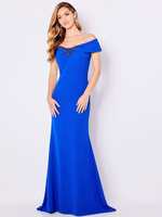 Mutterkleid schulterfrei ärmellos Meerjungfrau-Applikation mit Schleppe Kleider für Hochzeitsgäste