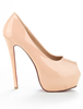 Nackt Hoch Absätze 2020 Platform Peep Zehe Patent Leder Schlüpfen Pumps Frauen Kleid Schuhe