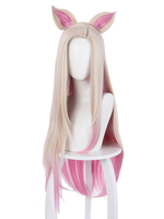 Nackte Cosplay Perücke League Of Legends Ahri Hitzebeständige Faserperücke Cosplay Perücken