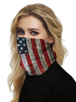 Nahtlose Gesichtsmaske Mund Abdeckung 4. Juli Bandanas