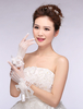 NET Hochzeit Spitze Blumen Band Handgelenk Länge Fingerspitzen Braut Handschuhe