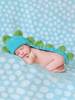 Neugeborenes Baby Kostüm gestrickt Foto Shooting Requisiten Dinosaurier Hut