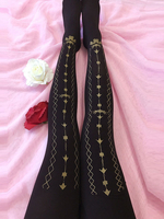 Neverland Lolita Socken Printed Pantyhose Gold Stamping Socken