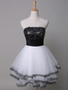 Nähmaschinen Ballkleid kurz trägerlos Tow-Ton Tier kurze Homecoming Kleid Tüll