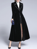 Oberbekleidung für Frauen Umlegekragen mit langen Ärmeln Taschen Classic Maxi Coat