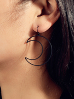 Ohrringe Black Moon Metal Pierced Frauen Schmuck Ohrringe