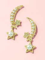 Ohrringe Blond Ausgeschnitten Pearl Imitation Pearl Pierced Women Jewelry